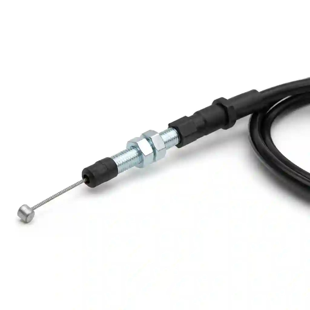 Accelerator cable on white background