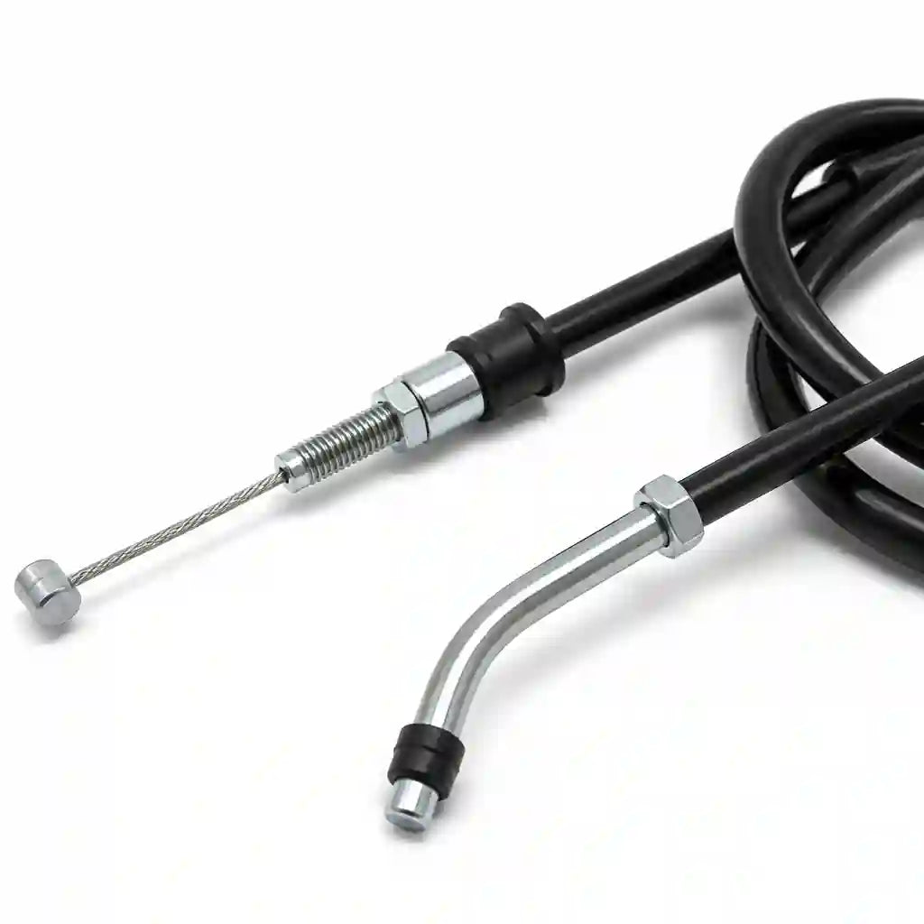 Clutch cable on white background