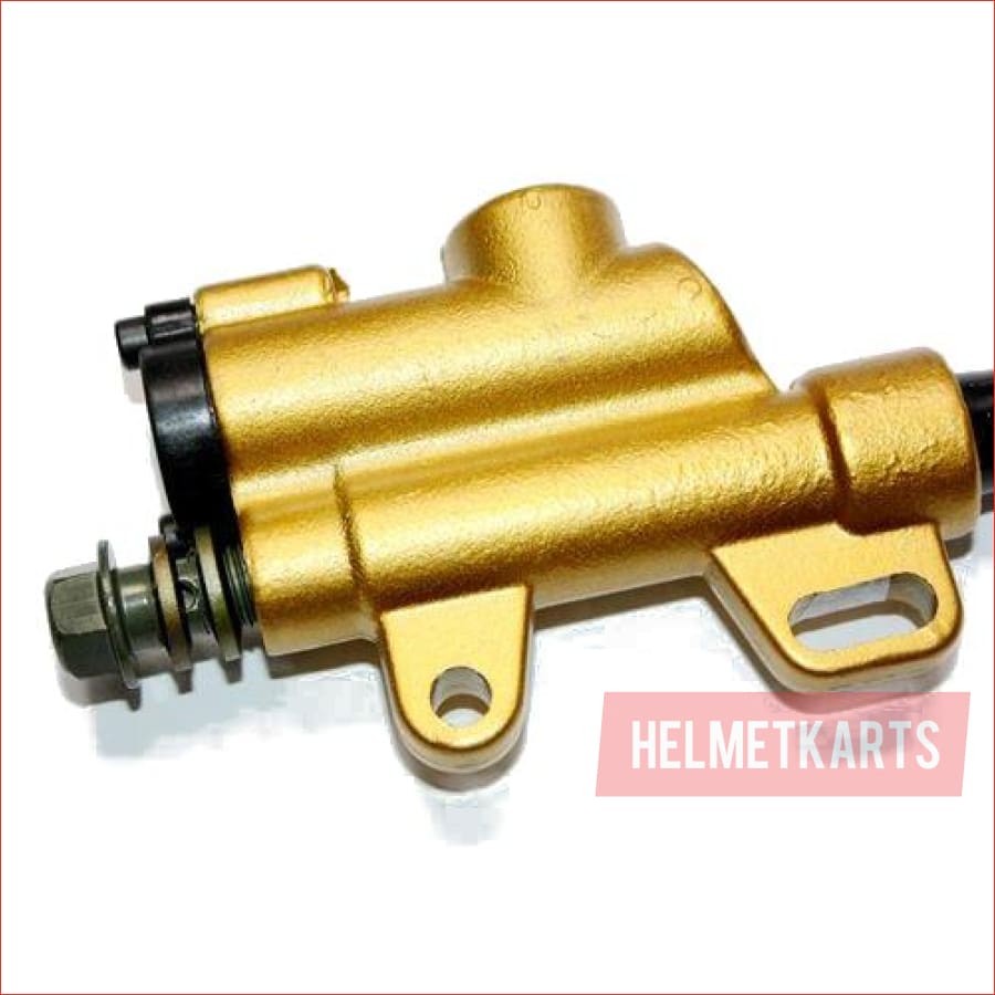 10mm (Gold/Long) Foot brake hydraulic master cylinder - Helmetkarts