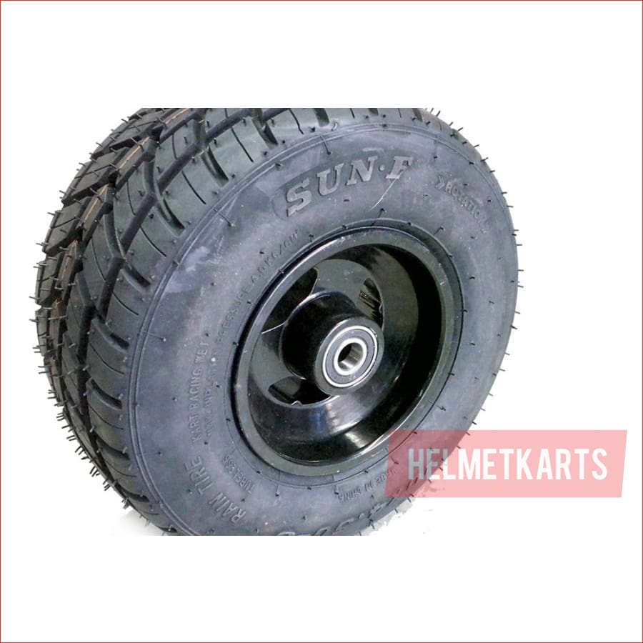 10x4.50-5" Semi slick front Alloy wheel (rim and tyre) Pair (x2) - Helmetkarts