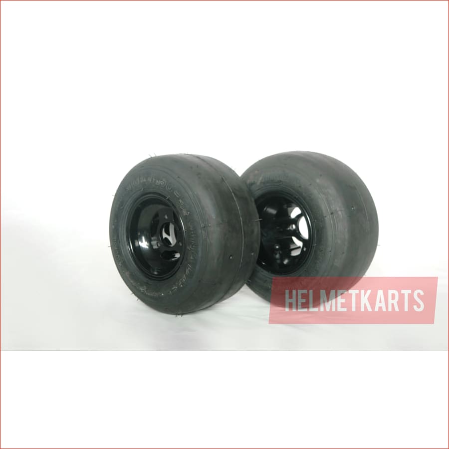 10x4.50-5" Super slick front Alloy wheel (rim and tyre) Pair (x2) - Helmetkarts