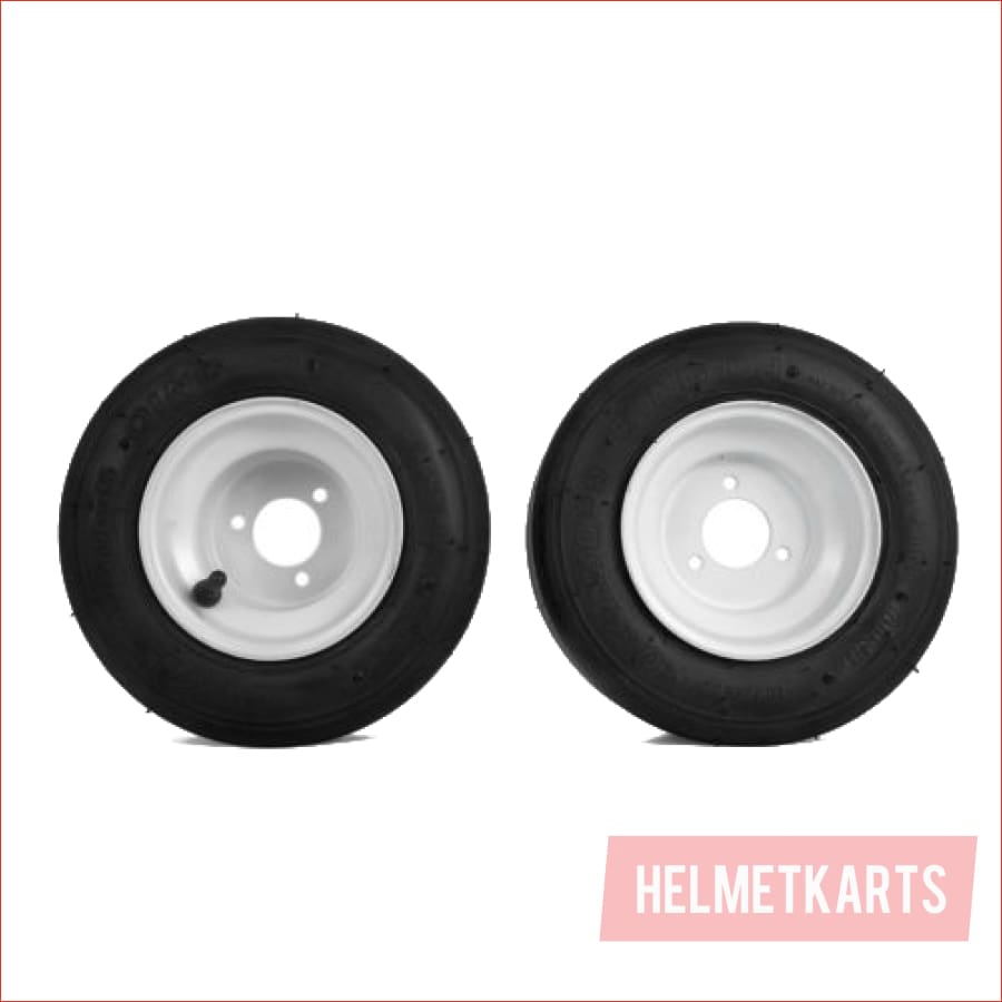 10x4.50-5" Super slick front Steel wheel (rim and tyre) Pair (x2) - Helmetkarts