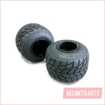11x7.10-5" Semi slick rear Alloy wheel (rim and tyre) Pair (x2) - Helmetkarts