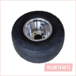11x7.10-5" Super slick Rear Alloy wheel (rim and tyre) Pair (x2) - Helmetkarts