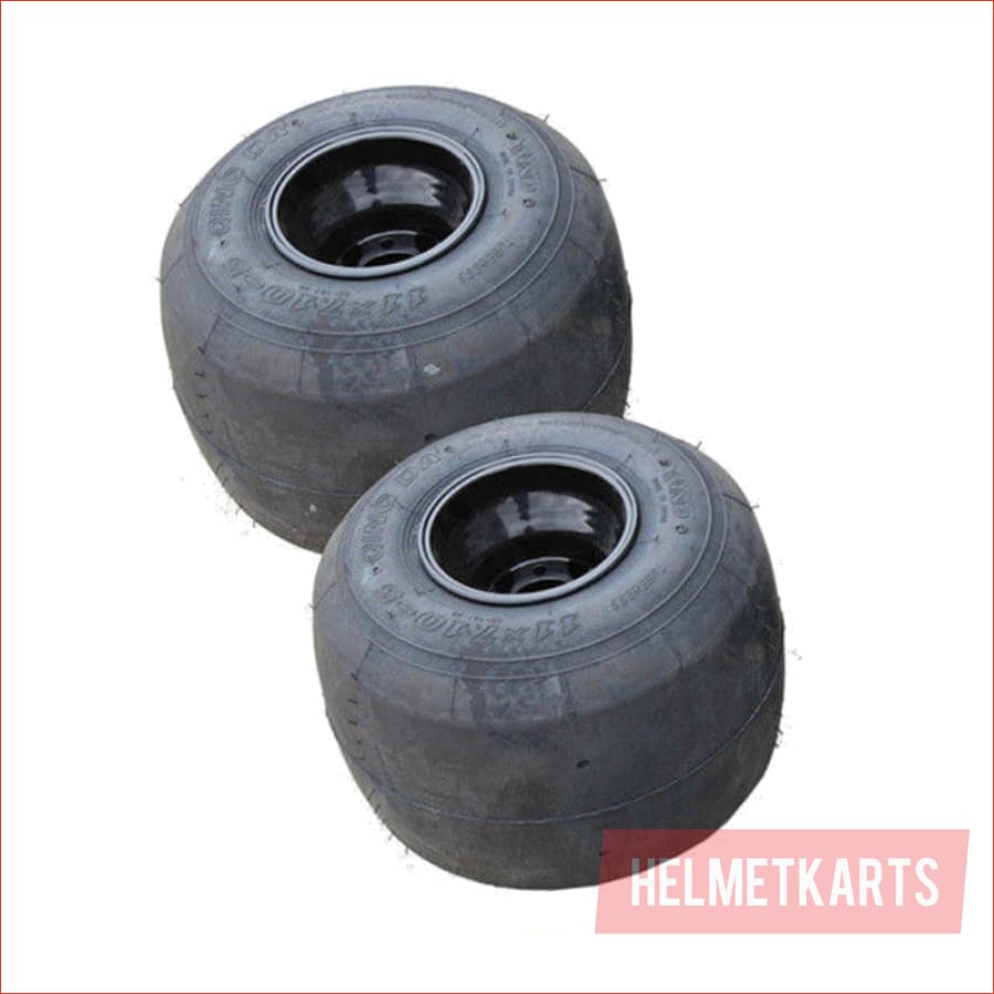 11x7.10-5" Super slick rear Alloy wheel (rim and tyre) Pair (x2) - Helmetkarts