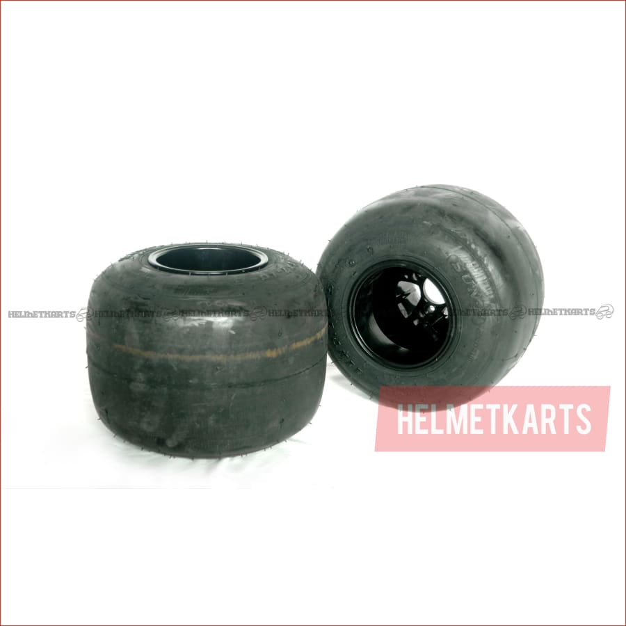 11x7.10-5" Super slick rear Alloy wheel (rim and tyre) Pair (x2) - Helmetkarts