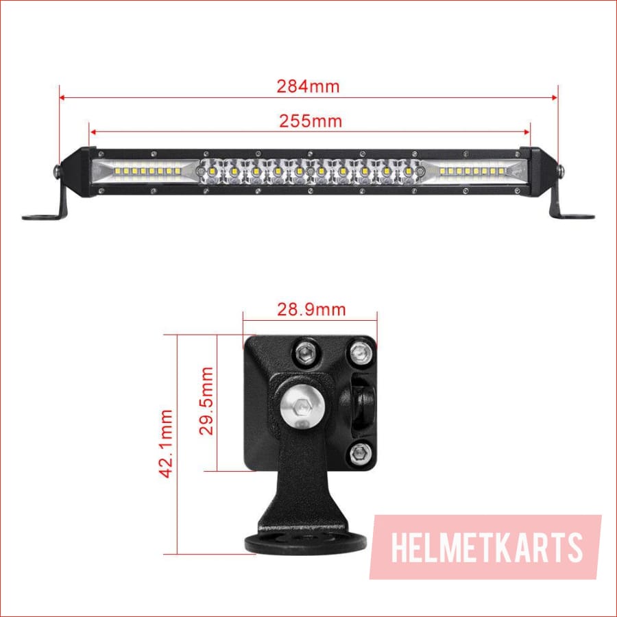 12" LED light bar 220 watts - Helmetkarts