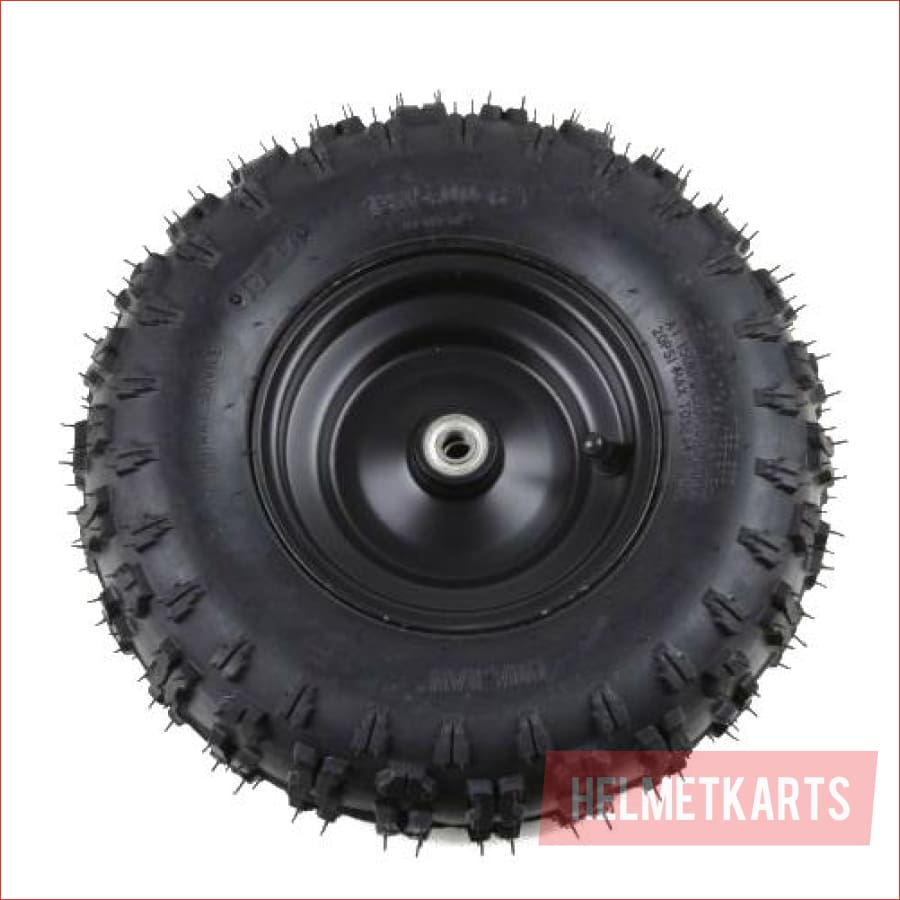 13x5-6" Pneumatic knobby wheel (rim and tyre) Pair (x2) - Helmetkarts