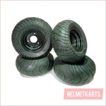 13x6.50-6" Semi - Slick Aluminium wheel (rim and tyre) Pair (x2) - Helmetkarts
