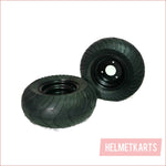 13x6.50-6" Semi - Slick Aluminium wheel (rim and tyre) Pair (x2) - Helmetkarts