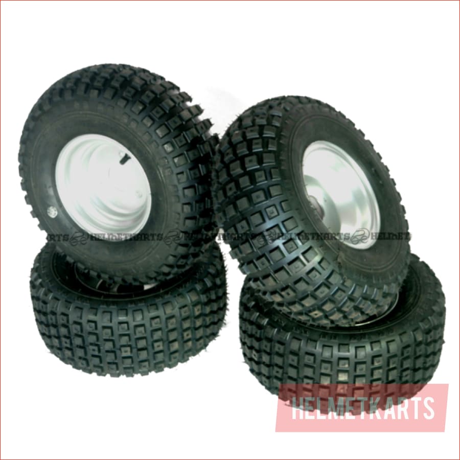16x8-7" XXL Off road wheel (rim and tyre) Pair (x2) - Helmetkarts