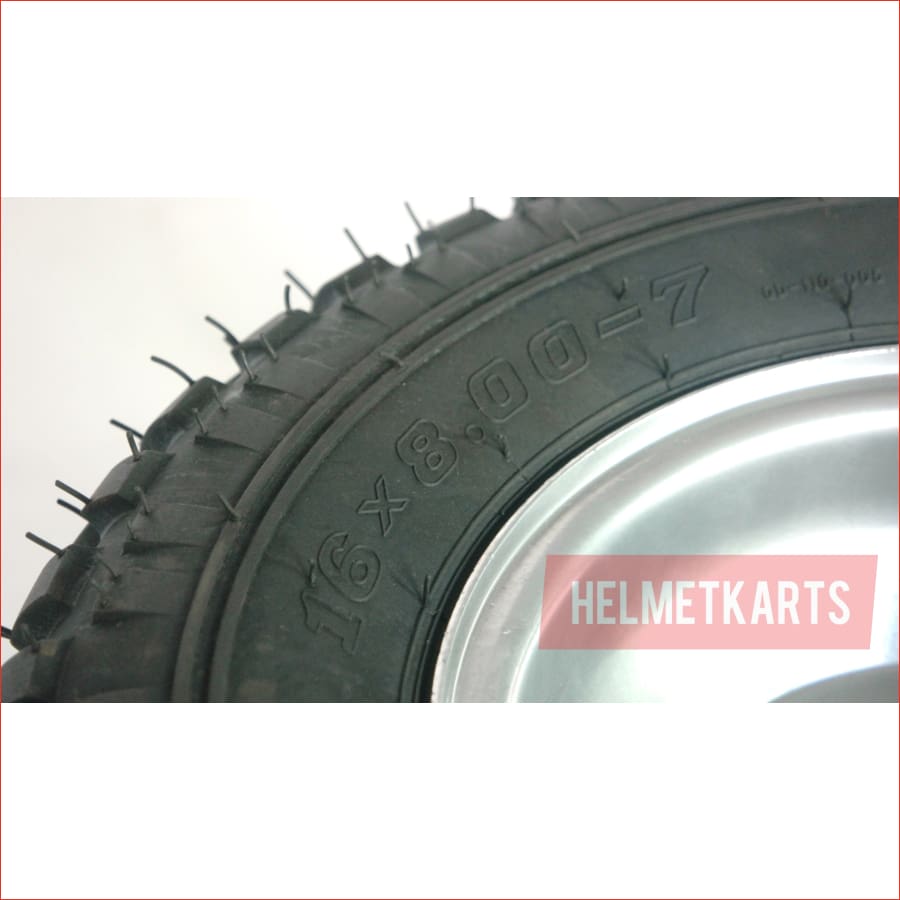 16x8-7" XXL Off road wheel (rim and tyre) Pair (x2) - Helmetkarts