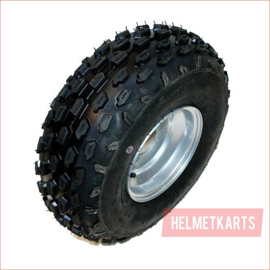 19x7-8" Knobby wheel (rim and tyre) Pair (x2) - Helmetkarts