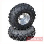 19x7-8" Knobby wheel (rim and tyre) Pair (x2) - Helmetkarts