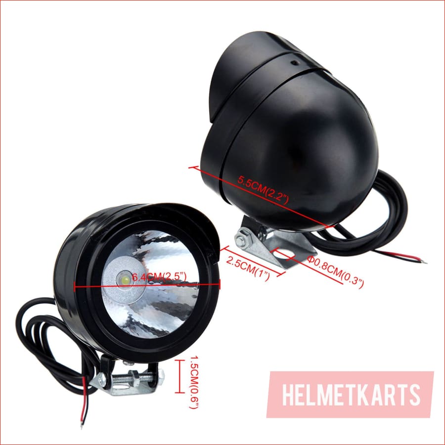 2.5" LED Fog light 10 watts - Black - Helmetkarts
