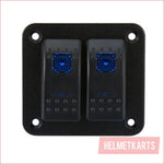 2 Gang Rocker Switch Panel - Helmetkarts