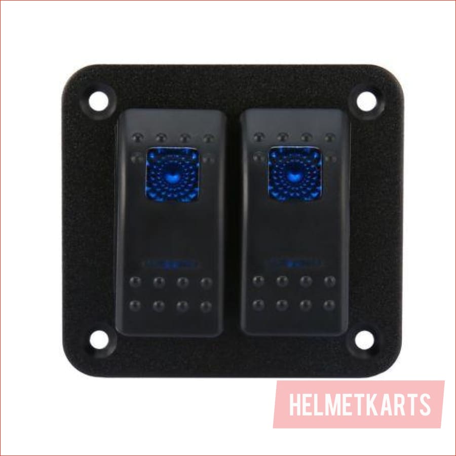 2 Gang Rocker Switch Panel - Helmetkarts