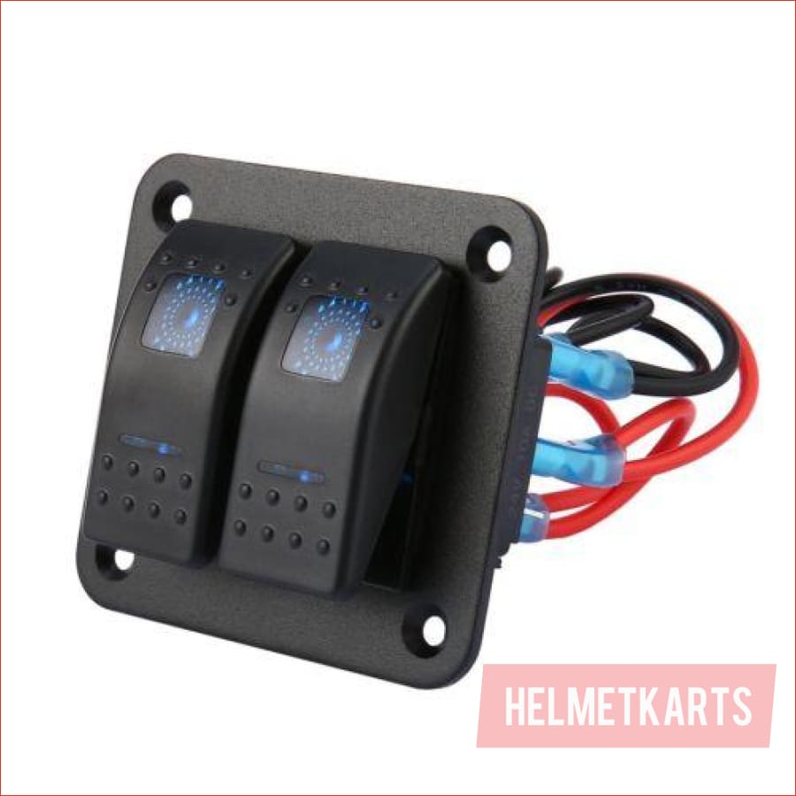 2 Gang Rocker Switch Panel - Helmetkarts