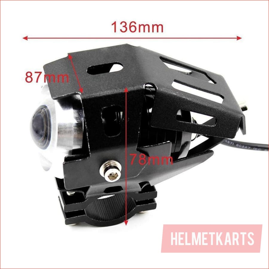 2" LED Fog light 60 watts - Black - Helmetkarts