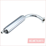 2 stroke Chrome exhaust muffler - Helmetkarts