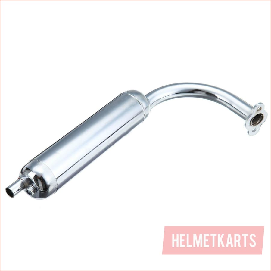 2 stroke Chrome exhaust muffler - Helmetkarts
