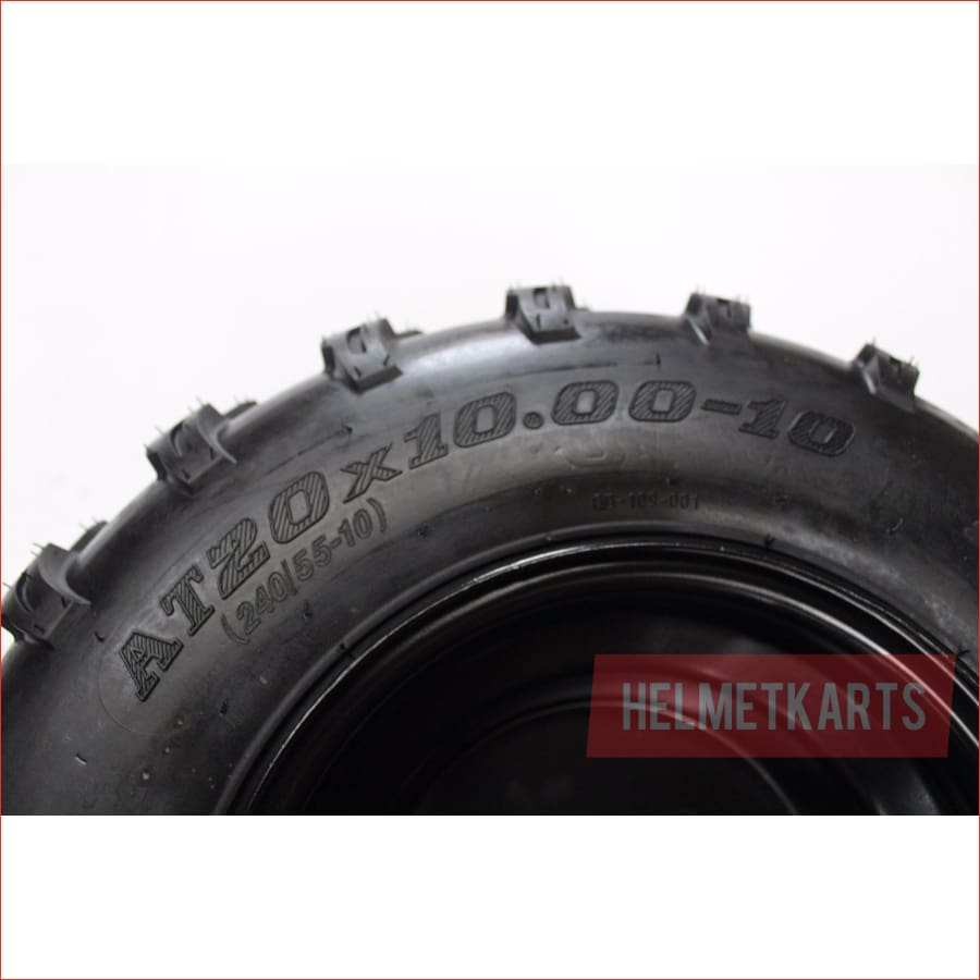 20x10-10" Rear GOLIATH off road wheel (rim and tyre) Pair (x2) - Helmetkarts