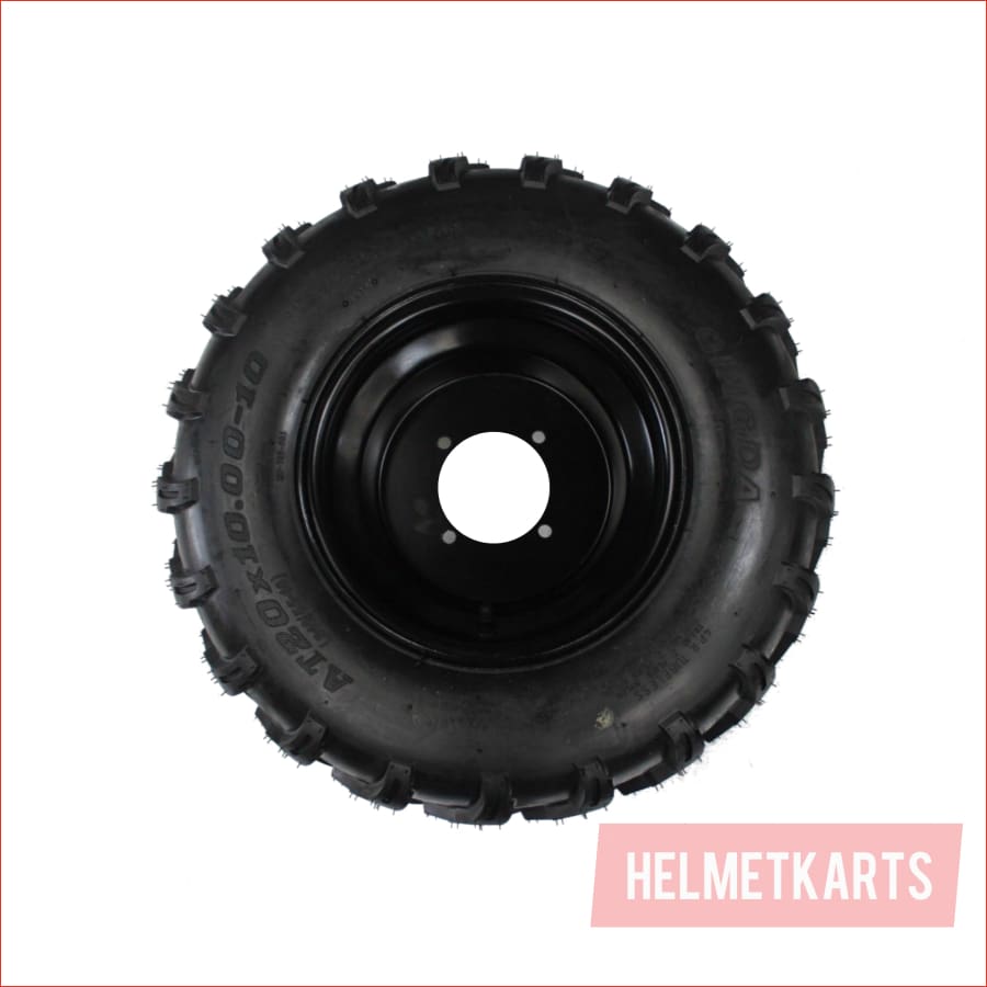 20x10-10" Rear GOLIATH off road wheel (rim and tyre) Pair (x2) - Helmetkarts