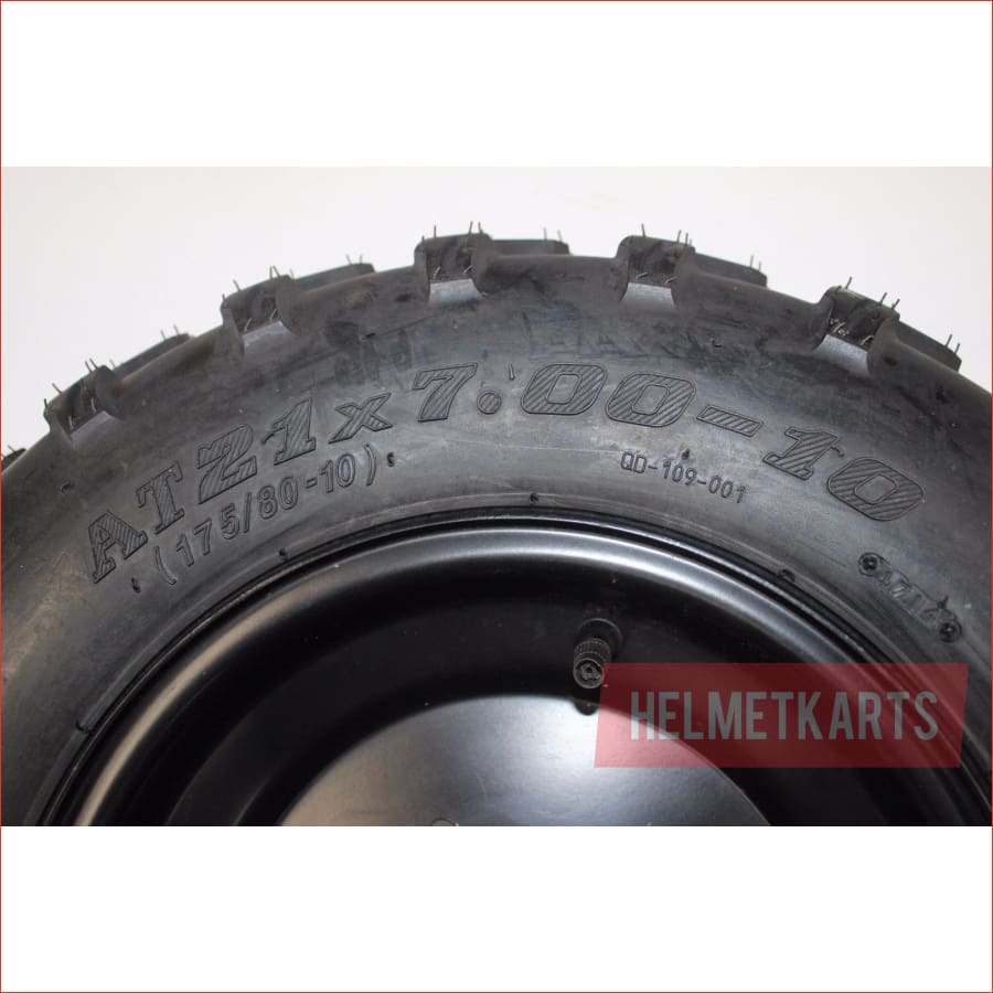 21x7-10" Front GOLIATH off road wheel (rim and tyre) Pair (x2) - Helmetkarts