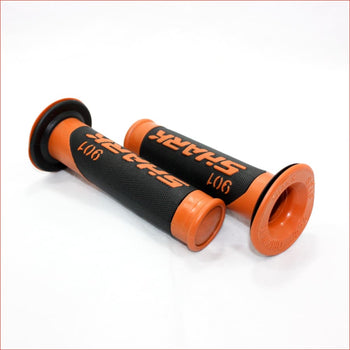 Orange SHARK 24mm 22mm Handle Bar Throttle Hand Grips PIT PRO Trail Dirt Bike Blygo