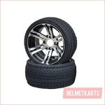 235x30-14" Rear BIG BALLER wheel (rim and tyre) Pair (x2) - Helmetkarts