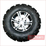 25x10-12" Rear Alloy Rim Wheel (rim and tyre) Pair (x2) - Helmetkarts