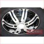 25x10-12" Rear Alloy Rim Wheel (rim and tyre) Pair (x2) - Helmetkarts