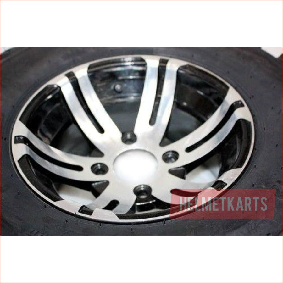 25x10-12" Rear Alloy Rim Wheel (rim and tyre) Pair (x2) - Helmetkarts