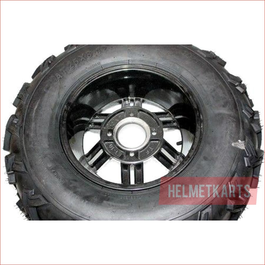 25x8-12" Front Alloy Rim Wheel (rim and tyre) Pair (x2) - Helmetkarts