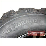25x8-12" Front Alloy Rim Wheel (rim and tyre) Pair (x2) - Helmetkarts