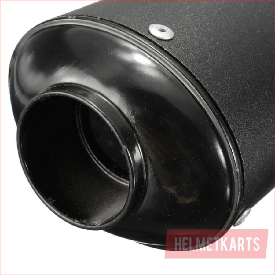 28mm / 38mm Matte black alloy exhaust muffler - Helmetkarts
