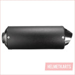 28mm / 38mm Matte black alloy exhaust muffler - Helmetkarts