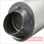 28mm / 38mm Matte silver alloy exhaust muffler - Helmetkarts