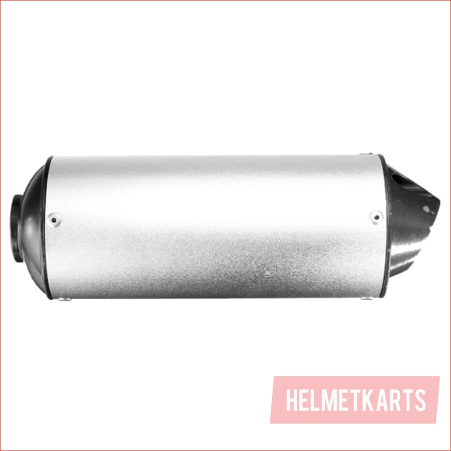 28mm / 38mm Matte silver alloy exhaust muffler - Helmetkarts
