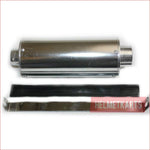 28mm Chrome alloy exhaust muffler - Helmetkarts