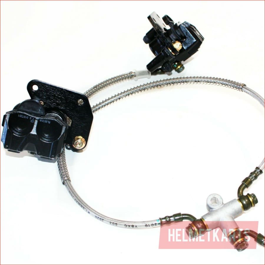 Hydraulic Twin Disc Brake Calipers System Pads 250cc 300cc Quad Dirt Bike ATV Blygo