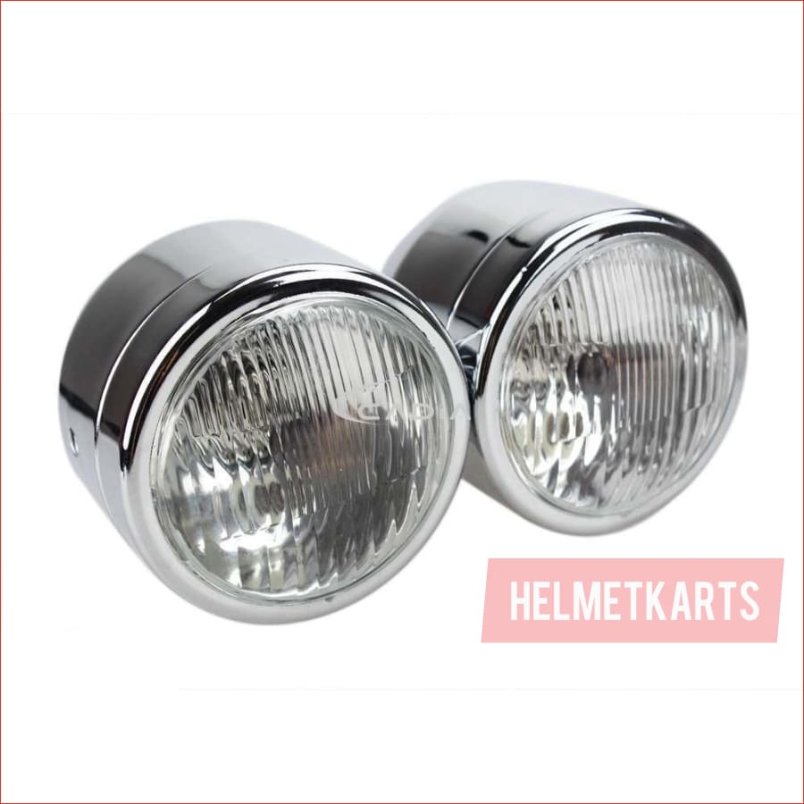 3.5" Dual Chrome Head light - 30/35 watts - Helmetkarts