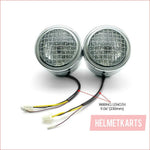 3.5" Dual Chrome Mesh Head light - 40/50 watts - Helmetkarts