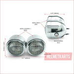 3.5" Dual Chrome Mesh Head light - 40/50 watts - Helmetkarts