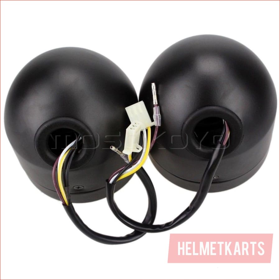 3.5" Dual Matte Black Head light - 30/35 watts - Helmetkarts