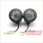 3.5" Dual Matte black Mesh Head light - 40/50 watts - Helmetkarts