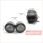3.5" Dual Matte black Mesh Head light - 40/50 watts - Helmetkarts