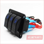 3 Gang Rocker Switch Panel - Helmetkarts