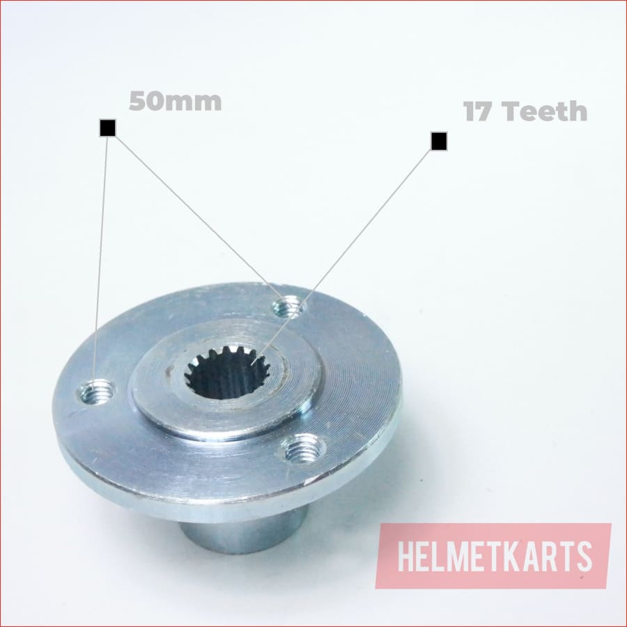 3 Stud / 50mm / 17T Rear wheel hub - Helmetkarts