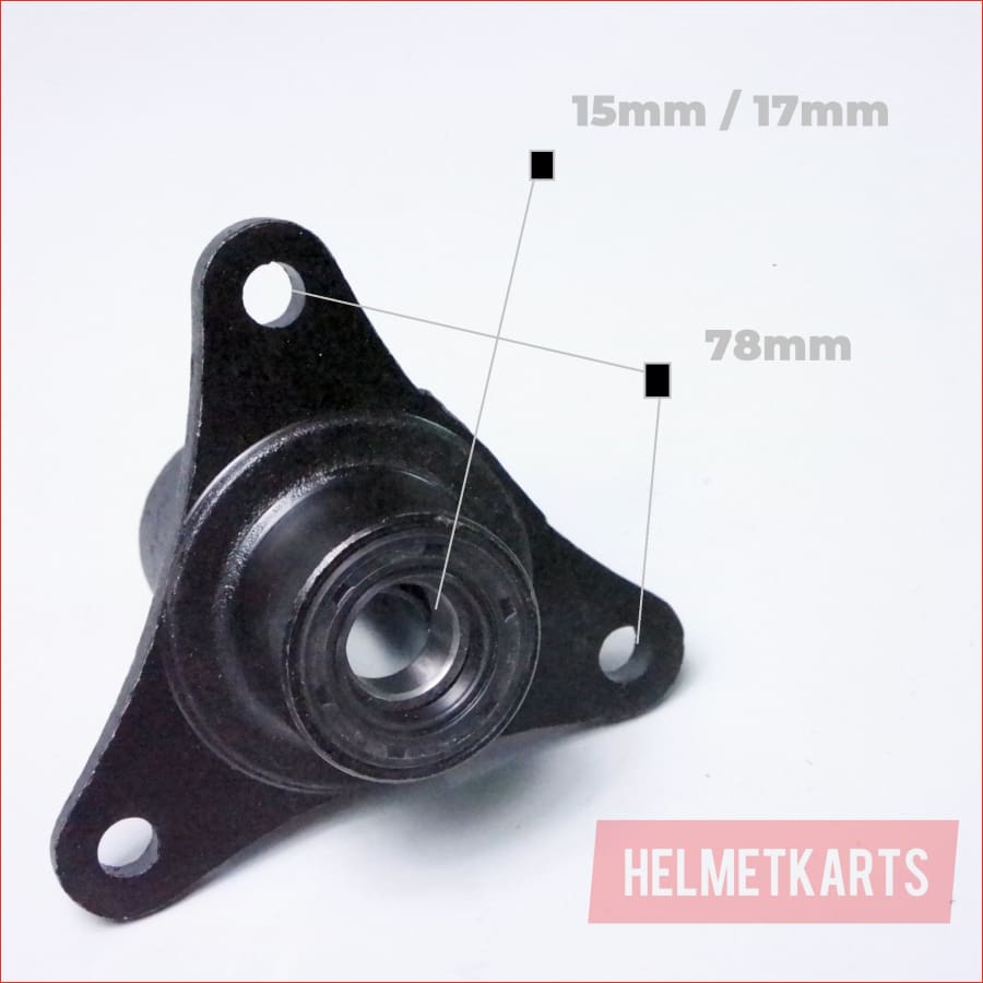 3 Stud / 78mm / 15 - 17mm Front wheel hub - Helmetkarts